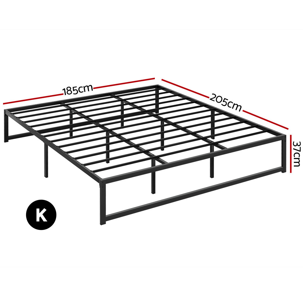 Bed Frame King Size Metal Bed Frame TINO - Furniture > Bedroom > Beds & Bed Frames - Rivercity House & Home Co. (ABN 18 642 972 209) - Affordable Modern Furniture Australia
