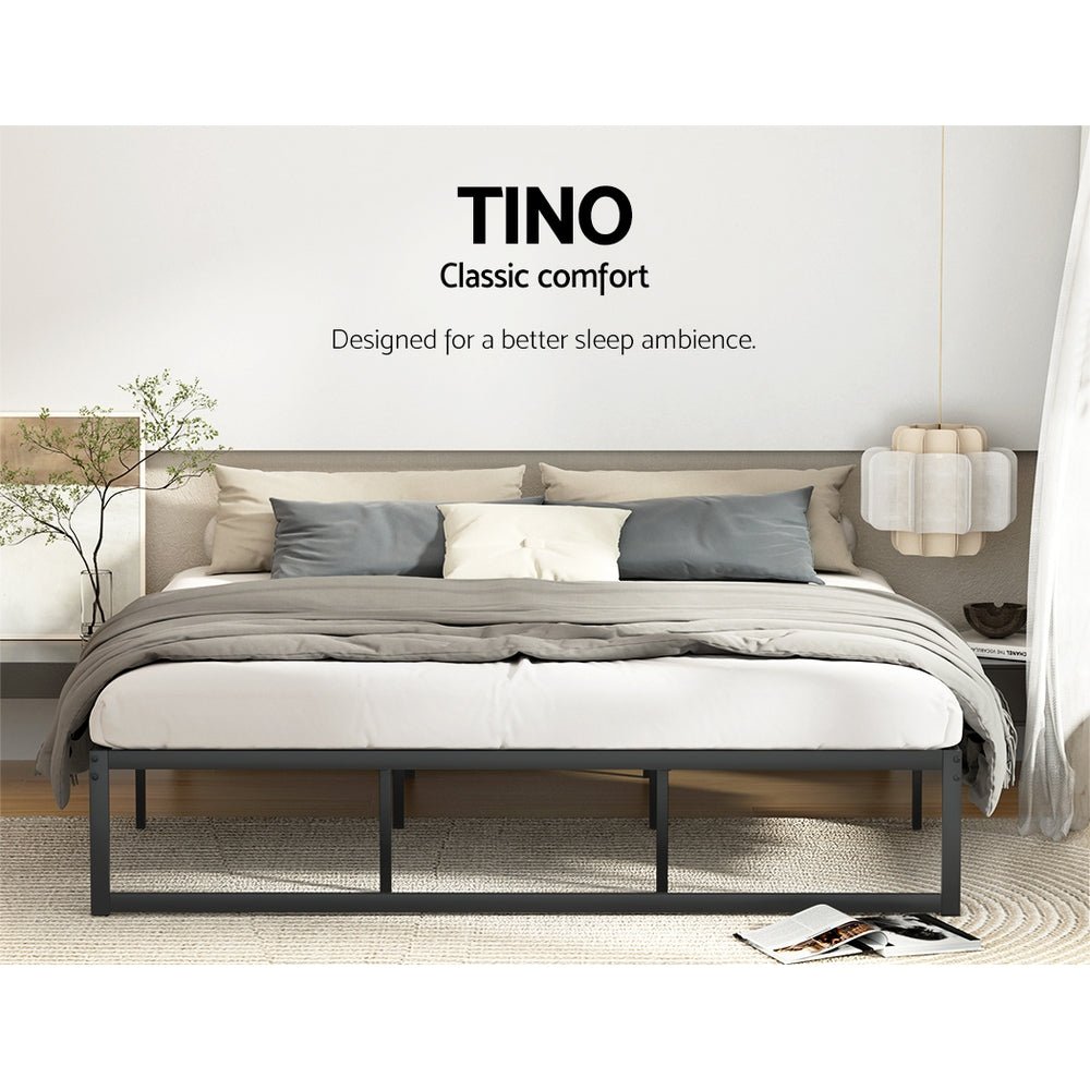 Bed Frame King Size Metal Bed Frame TINO - Furniture > Bedroom > Beds & Bed Frames - Rivercity House & Home Co. (ABN 18 642 972 209) - Affordable Modern Furniture Australia