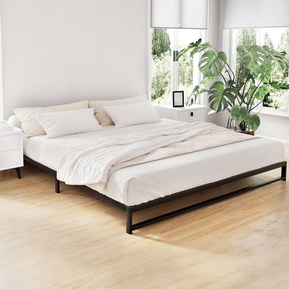 Bed Frame King Size Metal BERU - Furniture > Bedroom > Beds & Bed Frames - Rivercity House & Home Co. (ABN 18 642 972 209) - Affordable Modern Furniture Australia