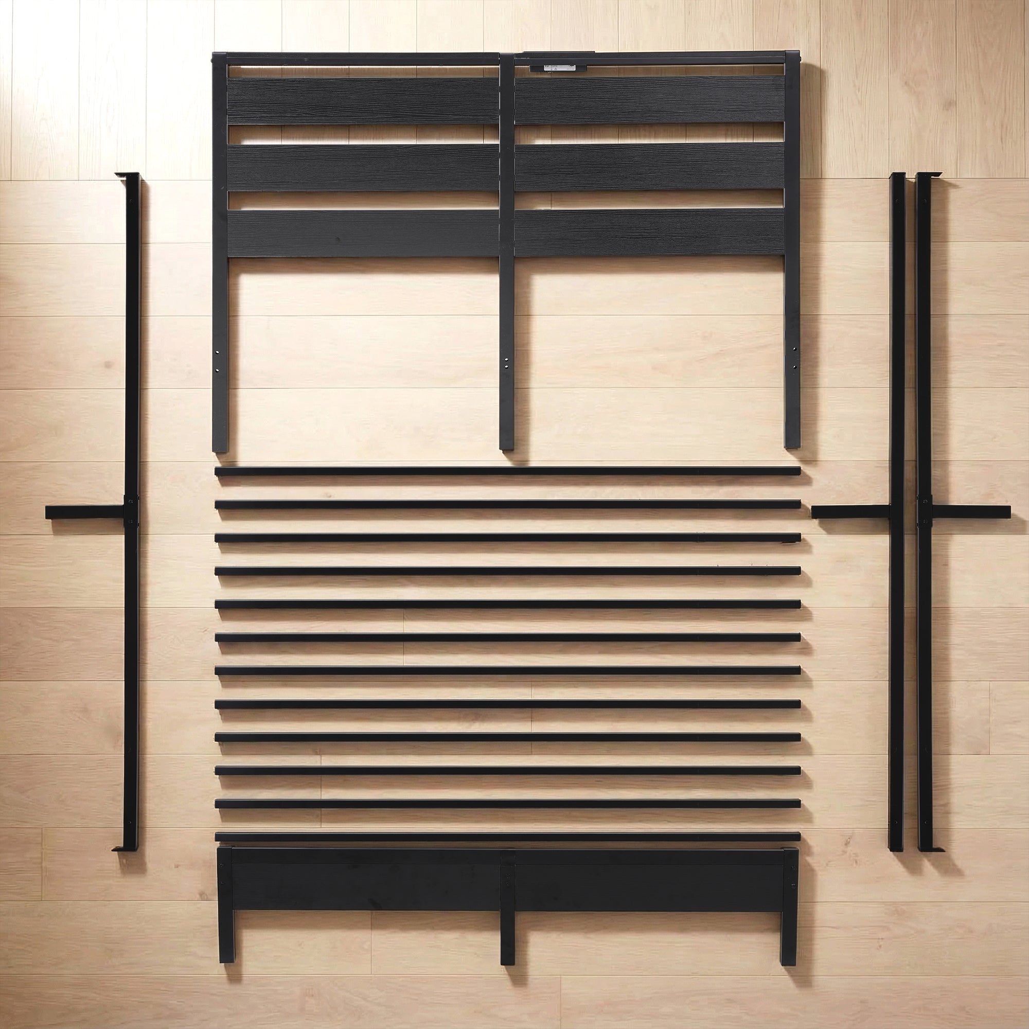 Bed Frame Queen Size LED Metal Bed Base with Charging Station - Furniture > Bedroom > Beds & Bed Frames - Rivercity House & Home Co. (ABN 18 642 972 209) - Affordable Modern Furniture Australia
