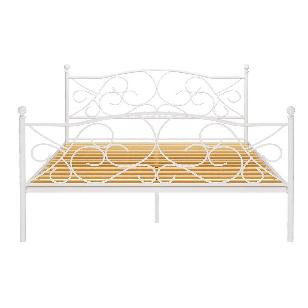 Bed Frame Queen Size Metal Bed Frame GROA - Furniture > Bedroom > Beds & Bed Frames - Rivercity House & Home Co. (ABN 18 642 972 209) - Affordable Modern Furniture Australia