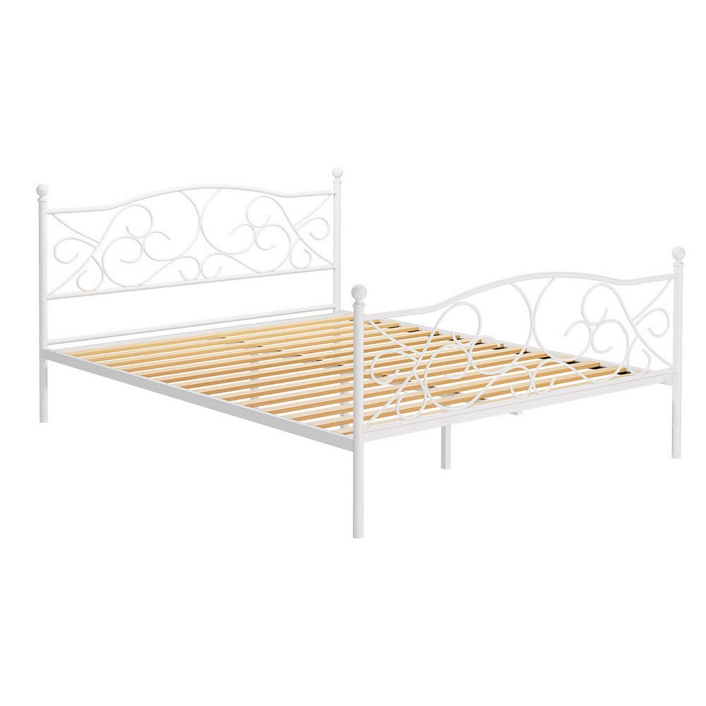 Bed Frame Queen Size Metal Bed Frame GROA - Furniture > Bedroom > Beds & Bed Frames - Rivercity House & Home Co. (ABN 18 642 972 209) - Affordable Modern Furniture Australia