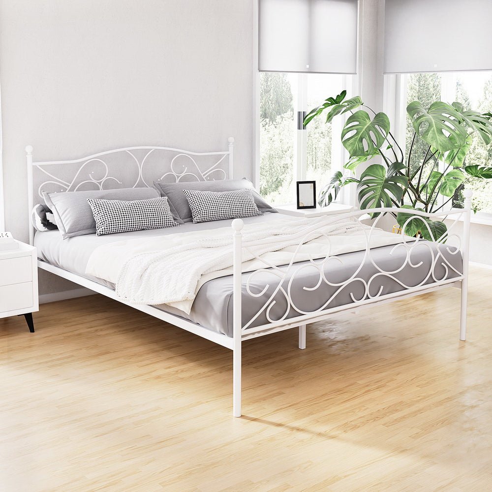 Bed Frame Queen Size Metal Bed Frame GROA - Furniture > Bedroom > Beds & Bed Frames - Rivercity House & Home Co. (ABN 18 642 972 209) - Affordable Modern Furniture Australia