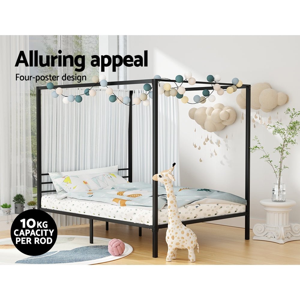 Bed Frame Queen Size Metal Bed Frame POCHY - Furniture > Bedroom > Beds & Bed Frames - Rivercity House & Home Co. (ABN 18 642 972 209) - Affordable Modern Furniture Australia