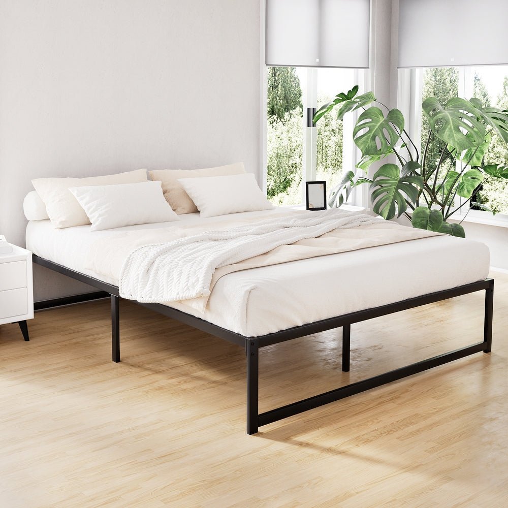 Bed Frame Queen Size Metal Bed Frame TINO - Furniture > Bedroom > Beds & Bed Frames - Rivercity House & Home Co. (ABN 18 642 972 209) - Affordable Modern Furniture Australia