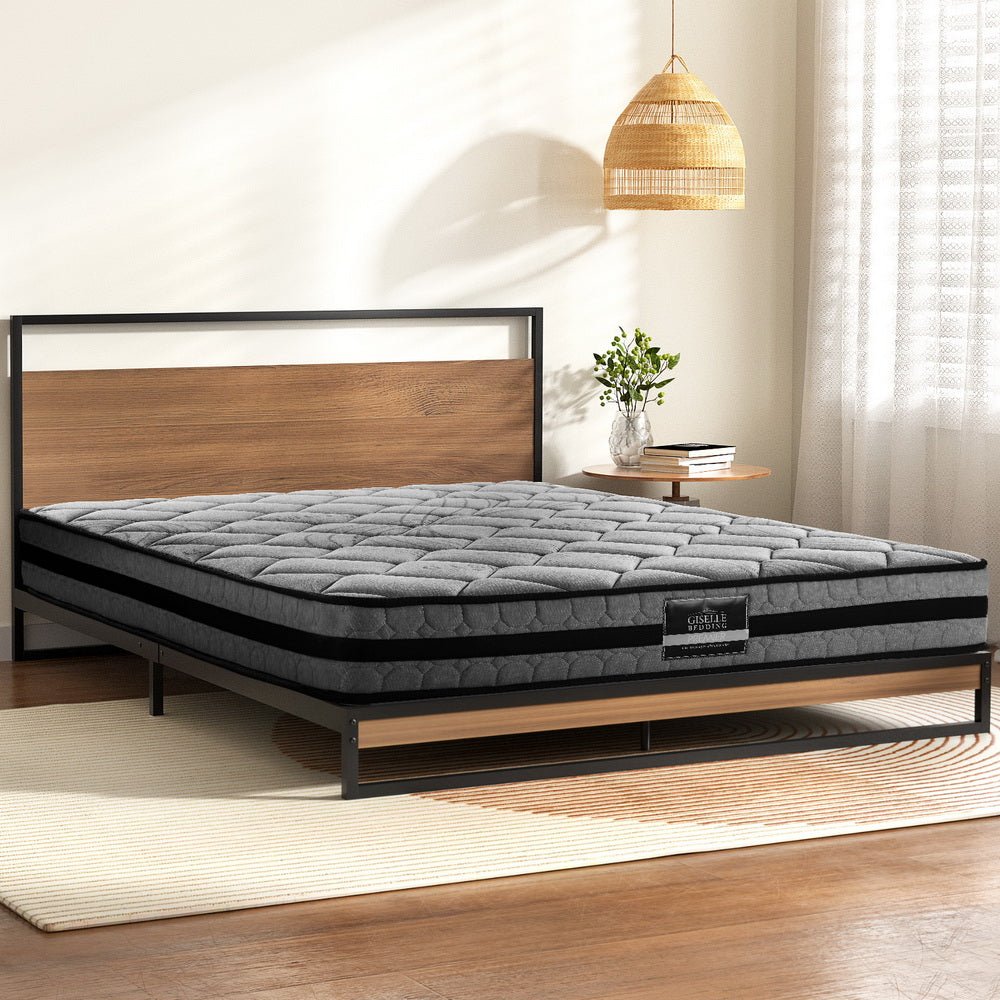 Bed Frame Queen Size Metal Frame DANE with Mattress - Furniture > Bedroom > Beds & Bed Frames - Rivercity House & Home Co. (ABN 18 642 972 209) - Affordable Modern Furniture Australia