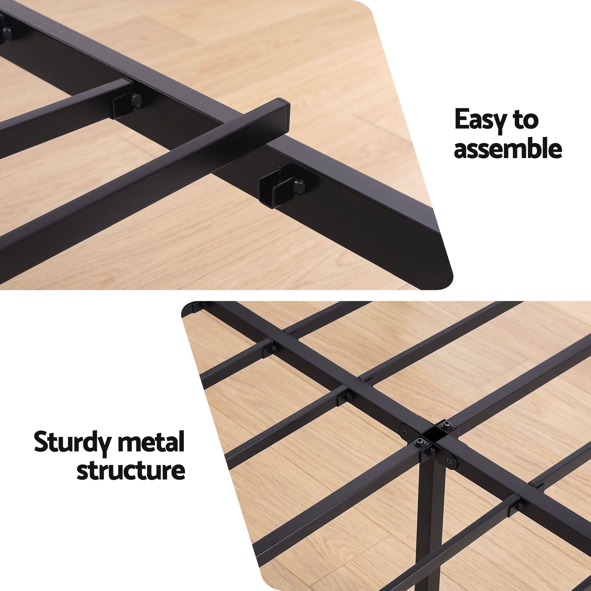 Bed Frame Queen Size with Charging Station WAVE - Furniture > Bedroom > Beds & Bed Frames - Rivercity House & Home Co. (ABN 18 642 972 209) - Affordable Modern Furniture Australia