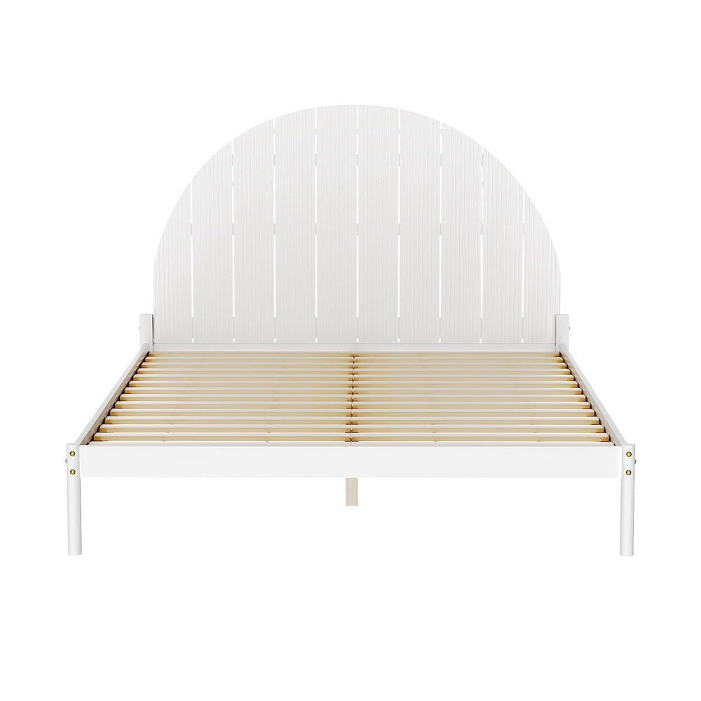 Bed Frame Queen Size Wooden White DALY - Furniture > Bedroom > Beds & Bed Frames - Rivercity House & Home Co. (ABN 18 642 972 209) - Affordable Modern Furniture Australia