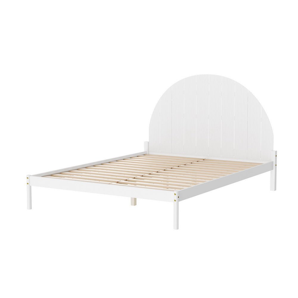Bed Frame Queen Size Wooden White DALY - Furniture > Bedroom > Beds & Bed Frames - Rivercity House & Home Co. (ABN 18 642 972 209) - Affordable Modern Furniture Australia