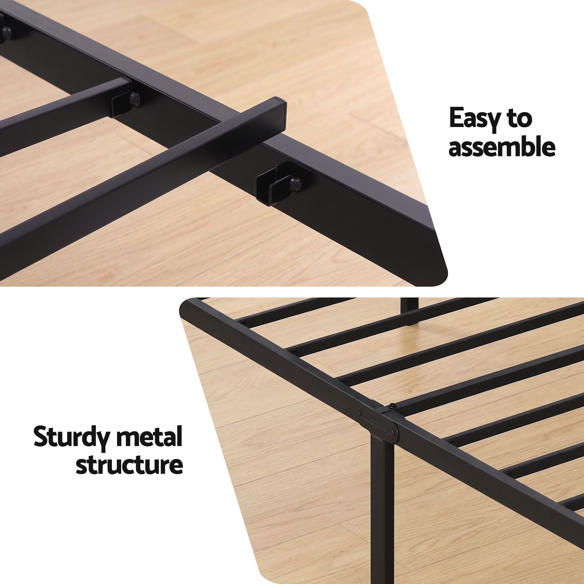 Bed Frame Single Size with Charging Station WAVE - Furniture > Bedroom > Beds & Bed Frames - Rivercity House & Home Co. (ABN 18 642 972 209) - Affordable Modern Furniture Australia