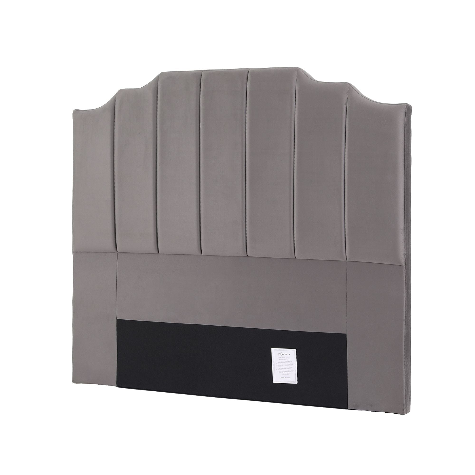 Bed Head Headboard Double Velvet 138CM - Grey - Furniture > Bedroom > Headboards - Rivercity House & Home Co. (ABN 18 642 972 209) - Affordable Modern Furniture Australia