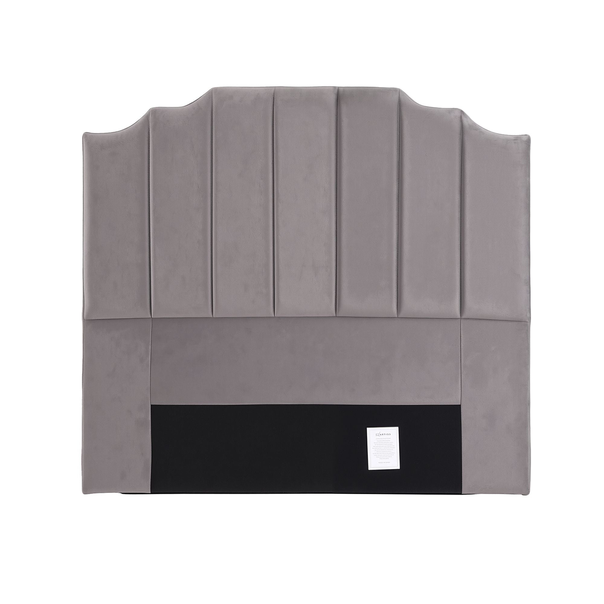 Bed Head Headboard Double Velvet 138CM - Grey - Furniture > Bedroom > Headboards - Rivercity House & Home Co. (ABN 18 642 972 209) - Affordable Modern Furniture Australia