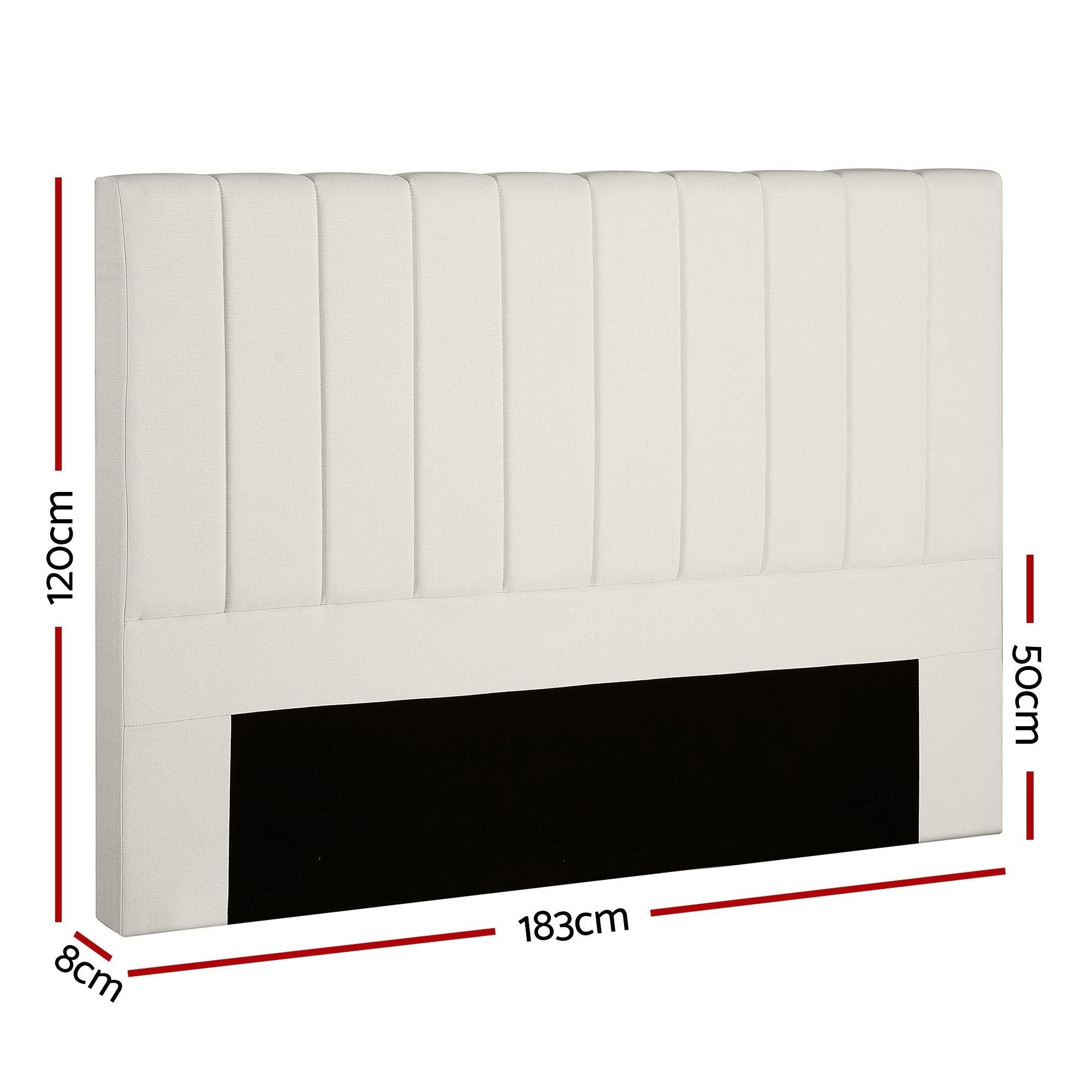 Bed Head Headboard King Linen 183CM - Beige - Furniture > Bedroom > Headboards - Rivercity House & Home Co. (ABN 18 642 972 209) - Affordable Modern Furniture Australia