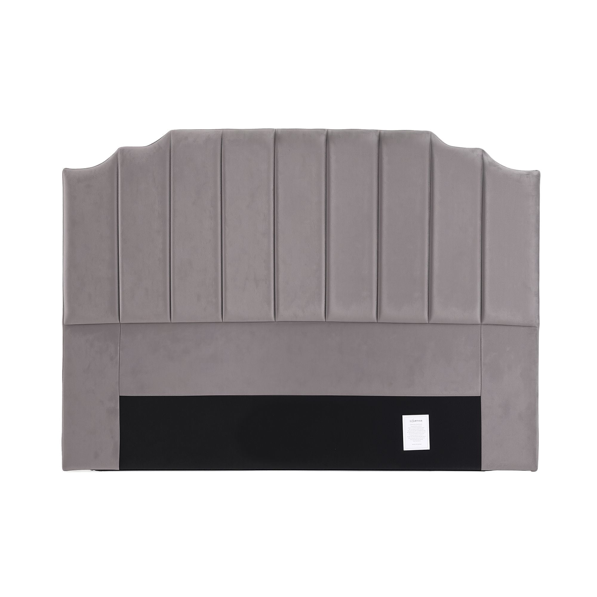 Bed Head Headboard King Velvet 183CM - Grey - Furniture > Bedroom > Headboards - Rivercity House & Home Co. (ABN 18 642 972 209) - Affordable Modern Furniture Australia