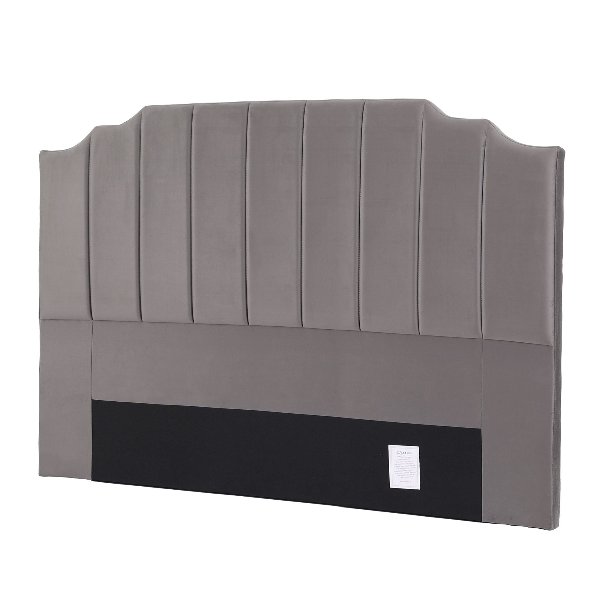 Bed Head Headboard King Velvet 183CM - Grey - Furniture > Bedroom > Headboards - Rivercity House & Home Co. (ABN 18 642 972 209) - Affordable Modern Furniture Australia
