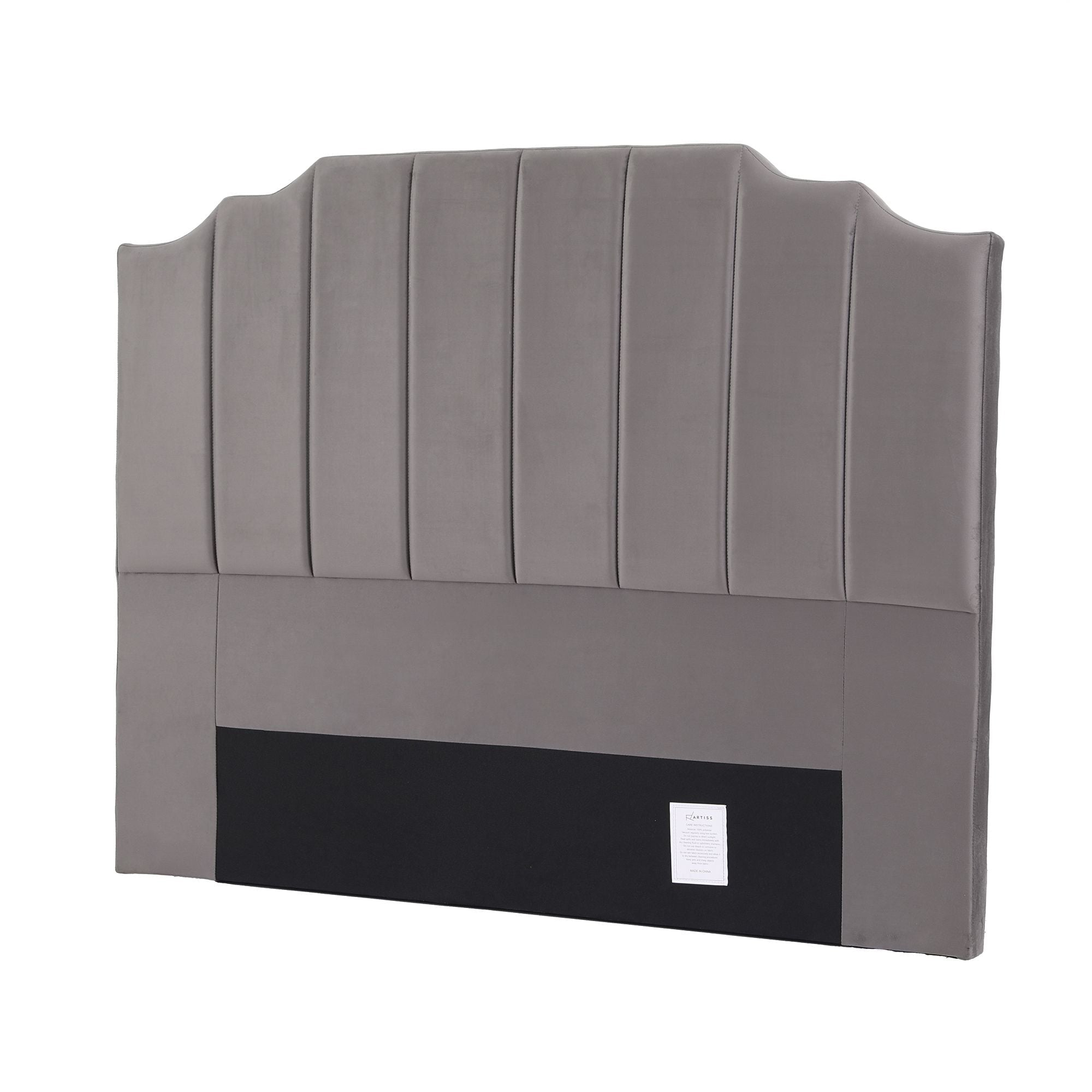 Bed Head Headboard Queen Velvet 153CM - Grey - Furniture > Bedroom > Headboards - Rivercity House & Home Co. (ABN 18 642 972 209) - Affordable Modern Furniture Australia