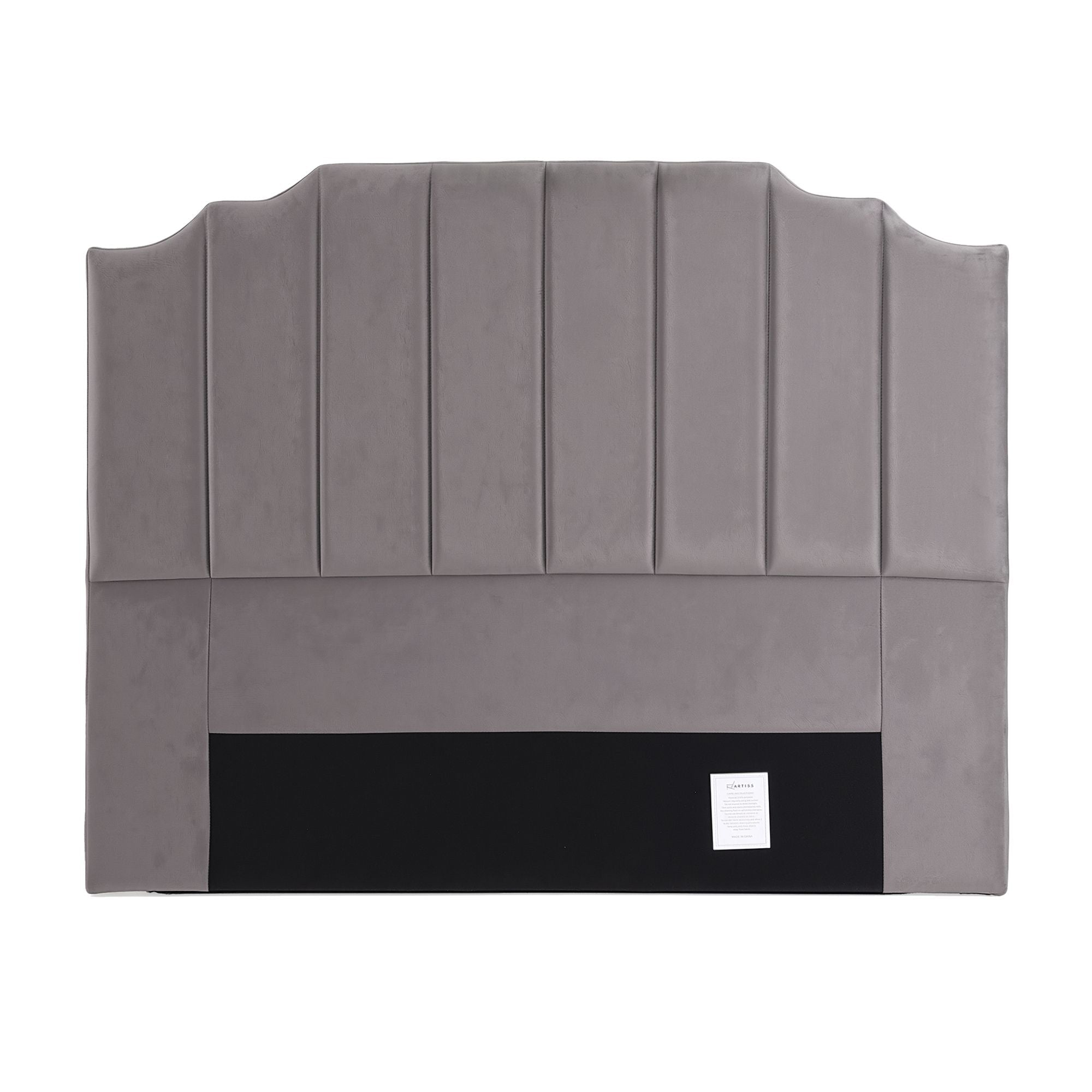 Bed Head Headboard Queen Velvet 153CM - Grey - Furniture > Bedroom > Headboards - Rivercity House & Home Co. (ABN 18 642 972 209) - Affordable Modern Furniture Australia