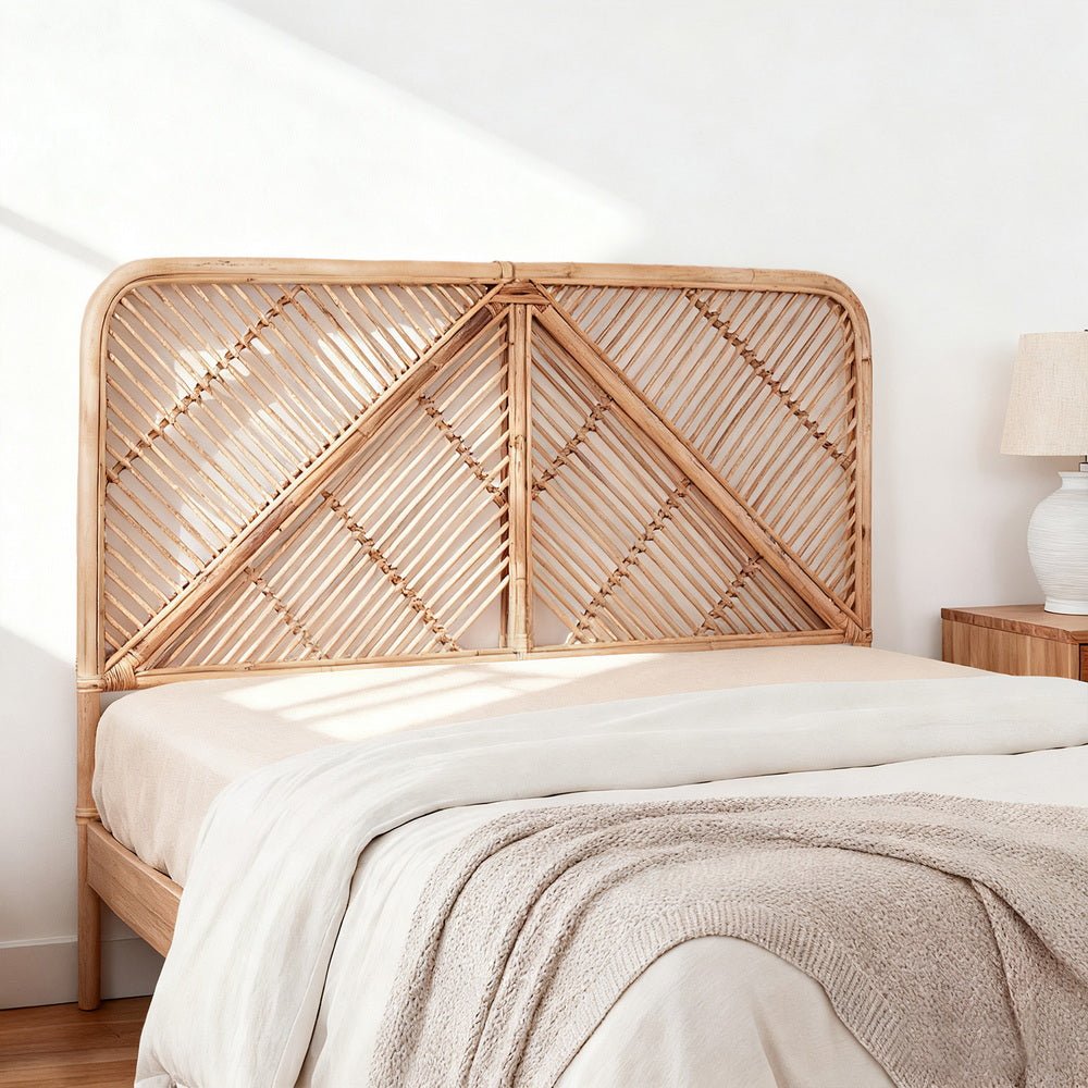 Bed Headboard Double Bedhead Rattan - FRED Pine - Furniture > Bedroom > Headboards - Rivercity House & Home Co. (ABN 18 642 972 209) - Affordable Modern Furniture Australia