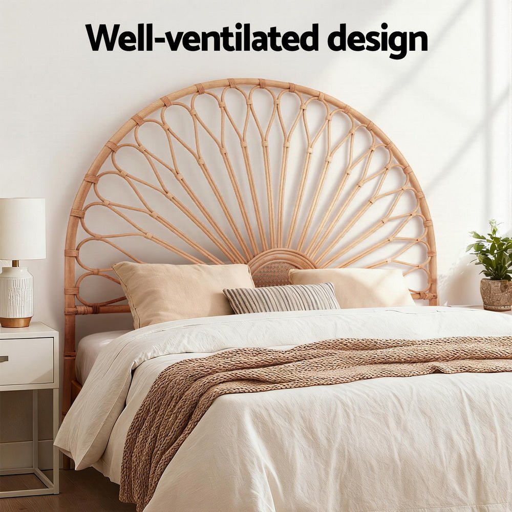 Bed Headboard Double Bedhead Rattan - MARI Pine - Furniture > Bedroom > Headboards - Rivercity House & Home Co. (ABN 18 642 972 209) - Affordable Modern Furniture Australia