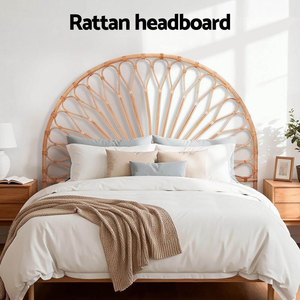 Bed Headboard Double Bedhead Rattan - MARI Pine - Furniture > Bedroom > Headboards - Rivercity House & Home Co. (ABN 18 642 972 209) - Affordable Modern Furniture Australia