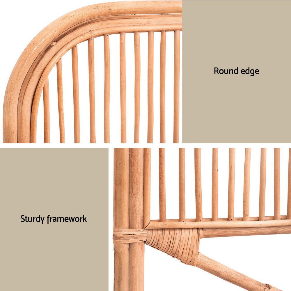 Bed Headboard Double Bedhead Rattan - NERO Pine - Furniture > Bedroom > Headboards - Rivercity House & Home Co. (ABN 18 642 972 209) - Affordable Modern Furniture Australia