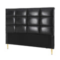 Bed Headboard Queen Bedhead PU Leather Black