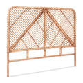 FRED Queen Rattan Bed Headboard - Pine