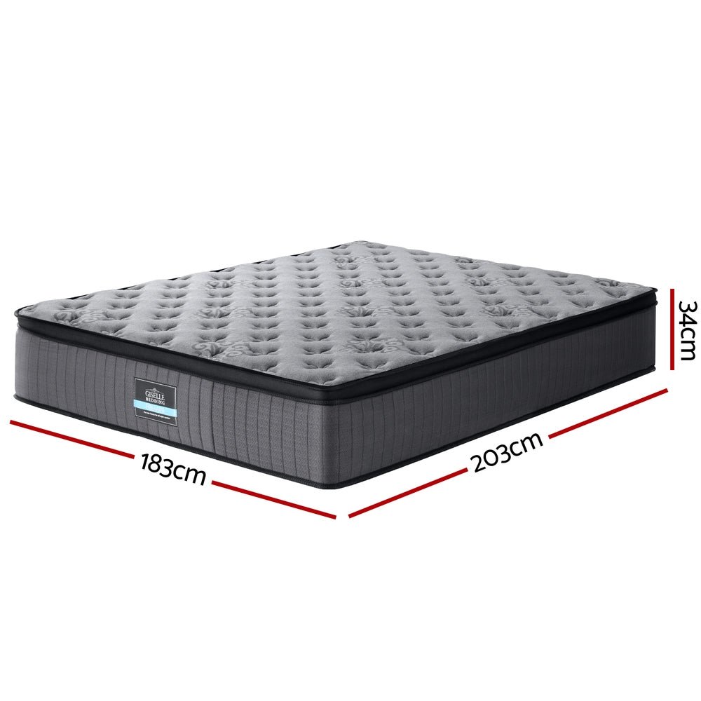 Bed Mattress 34cm King - Furniture > Mattresses > King Size Mattress - Rivercity House & Home Co. (ABN 18 642 972 209) - Affordable Modern Furniture Australia