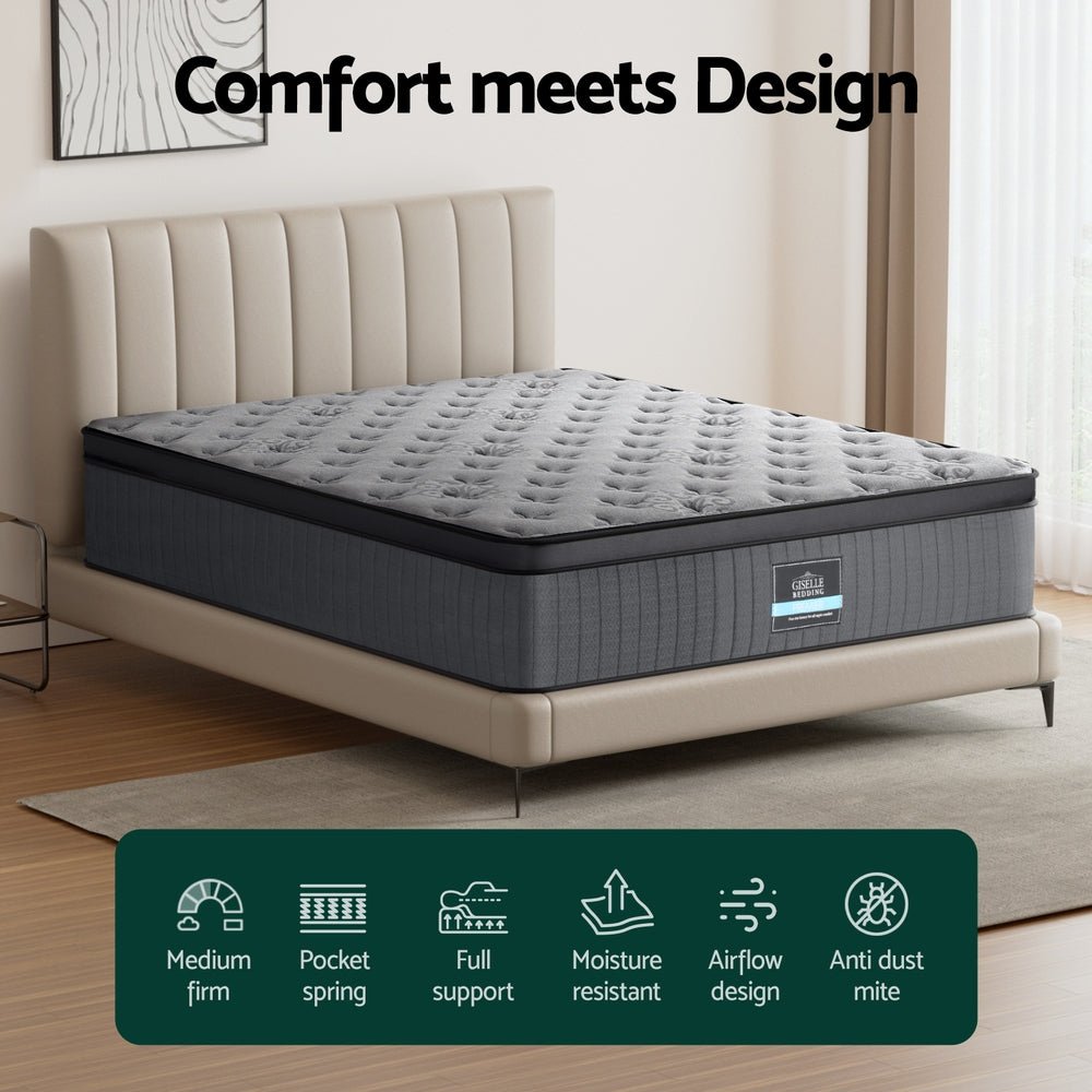 Bed Mattress 34cm King - Furniture > Mattresses > King Size Mattress - Rivercity House & Home Co. (ABN 18 642 972 209) - Affordable Modern Furniture Australia