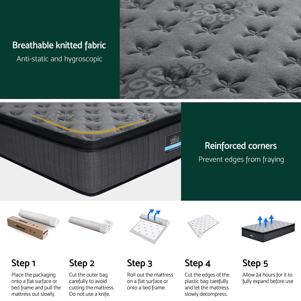 Bed Mattress 34cm King Single - Furniture > Mattresses > King Single Mattress - Rivercity House & Home Co. (ABN 18 642 972 209) - Affordable Modern Furniture Australia