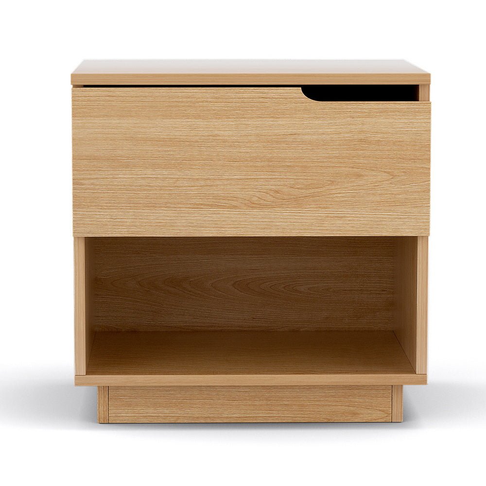 Bedside Table 1 Drawer 1 Shelf Nightstand Pine - Furniture > Bedroom > Bedside Tables - Rivercity House & Home Co. (ABN 18 642 972 209) - Affordable Modern Furniture Australia