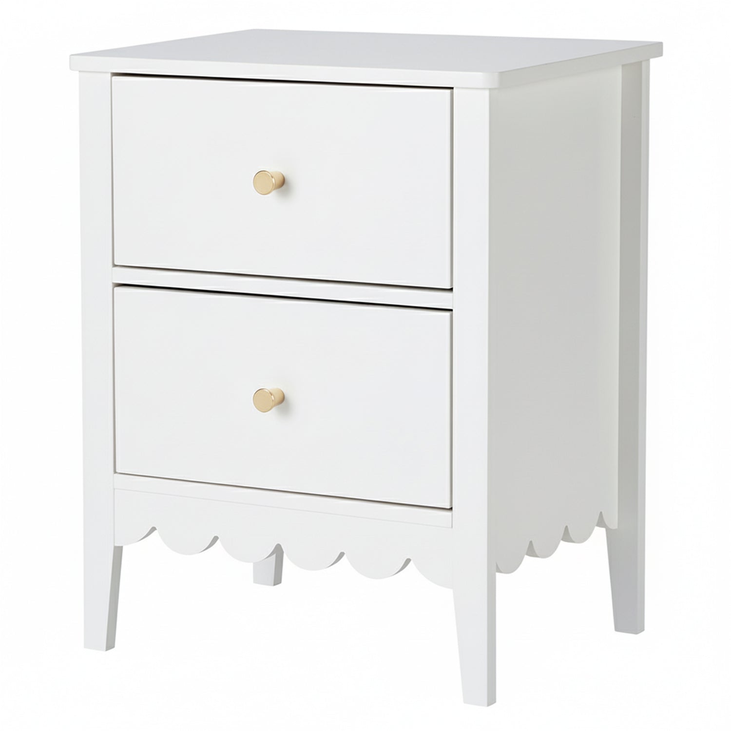 Bedside Table 2 Drawers Bedroom Storage Nightstand White - Furniture > Bedroom > Bedside Tables - Rivercity House & Home Co. (ABN 18 642 972 209) - Affordable Modern Furniture Australia