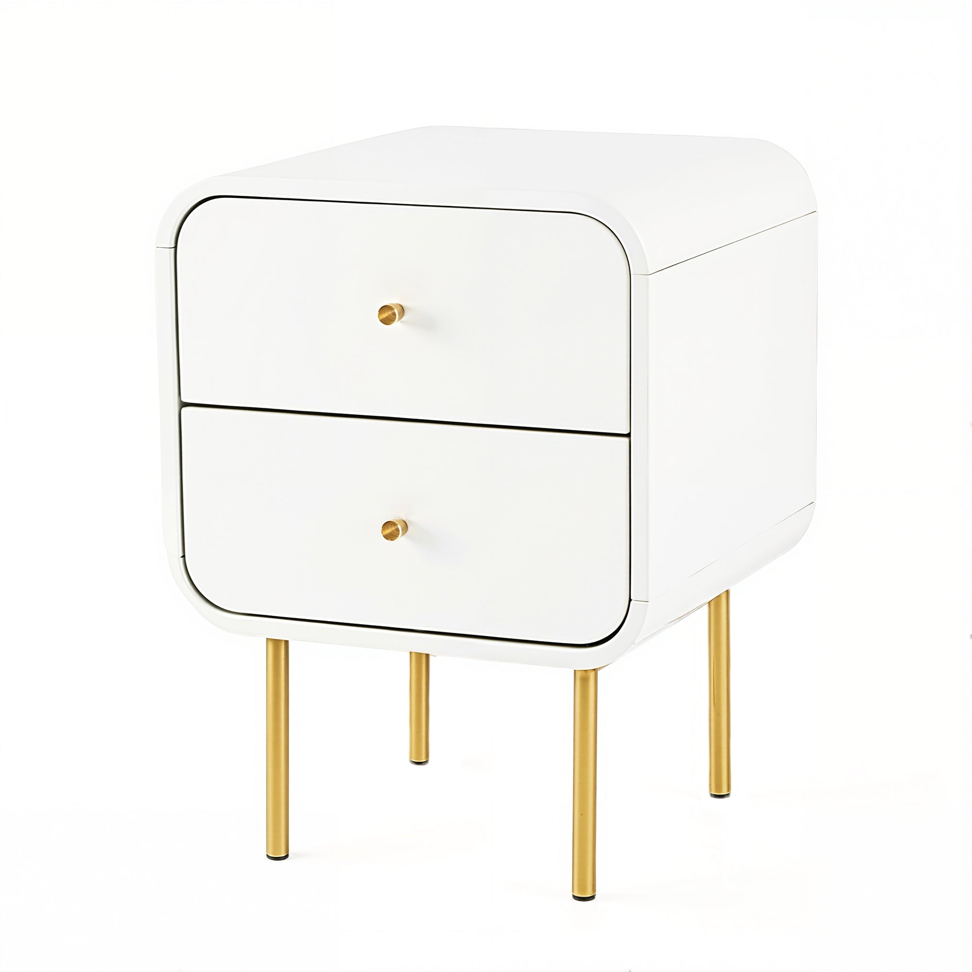 Bedside Table 2 Drawers Side End Table Nightstand White - Furniture > Bedroom > Bedside Tables - Rivercity House & Home Co. (ABN 18 642 972 209) - Affordable Modern Furniture Australia