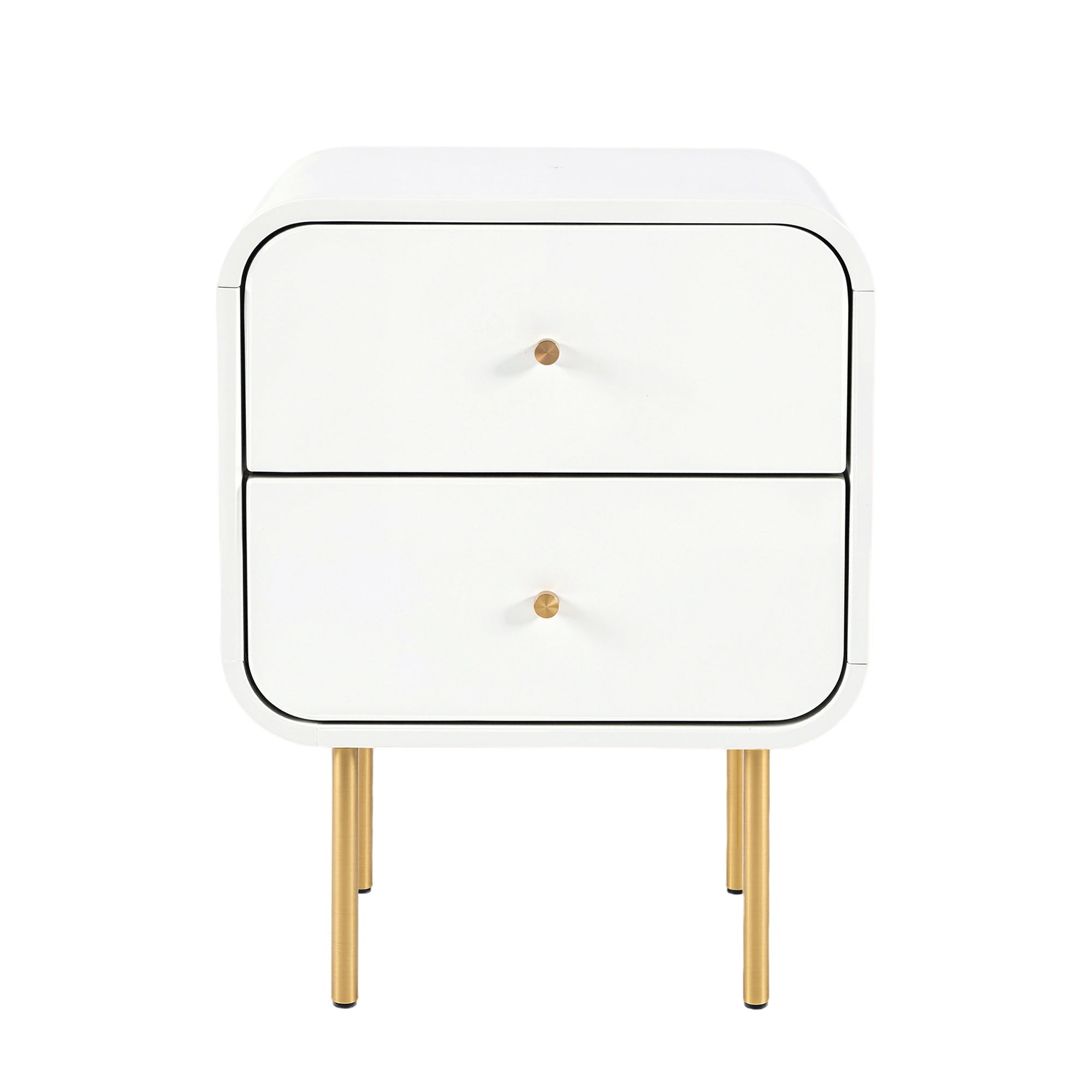 Bedside Table 2 Drawers Side End Table Nightstand White - Furniture > Bedroom > Bedside Tables - Rivercity House & Home Co. (ABN 18 642 972 209) - Affordable Modern Furniture Australia