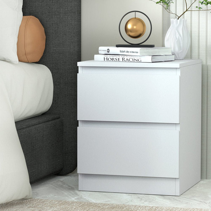 Bedside Table Cabinet Lamp Side Tables Drawers Nightstand Unit White - Furniture > Bedroom - Rivercity House & Home Co. (ABN 18 642 972 209) - Affordable Modern Furniture Australia