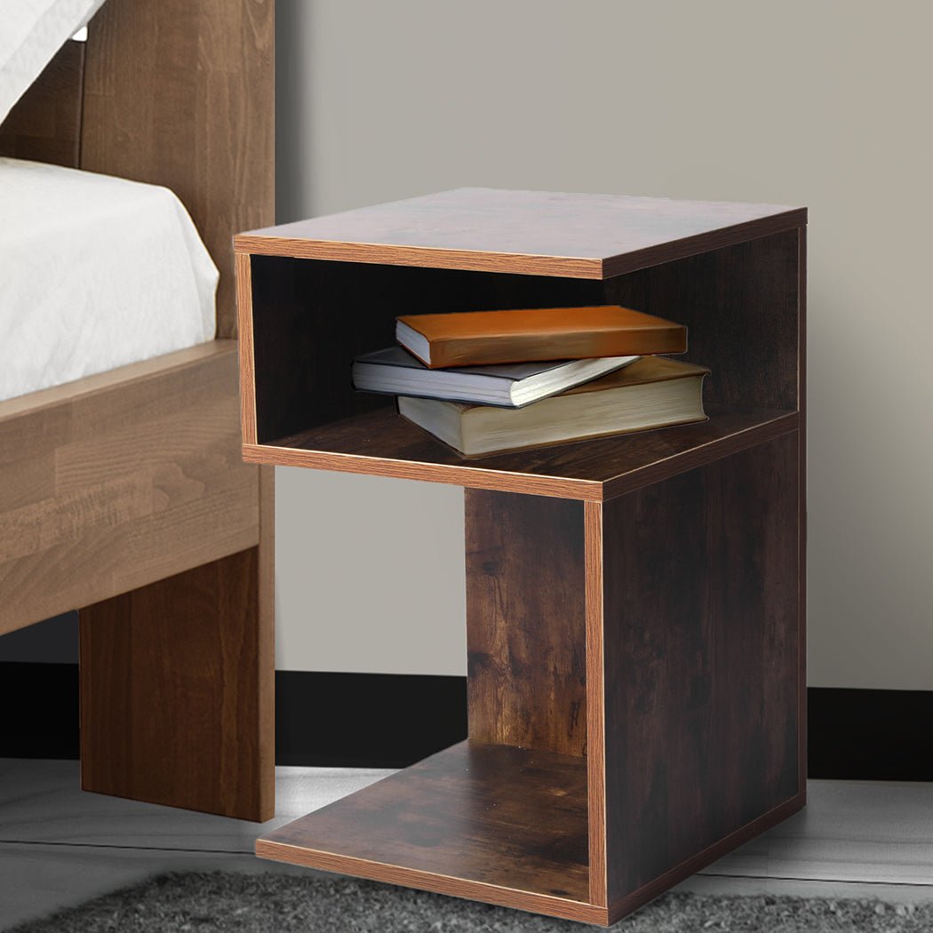 Bedside Tables Drawers Side Table Oak - Rivercity House & Home Co. (ABN 18 642 972 209) - Affordable Modern Furniture Australia
