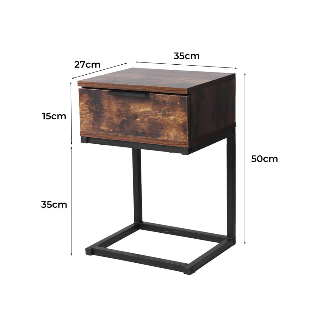 Bedside Tables Side End Table - Rivercity House & Home Co. (ABN 18 642 972 209) - Affordable Modern Furniture Australia