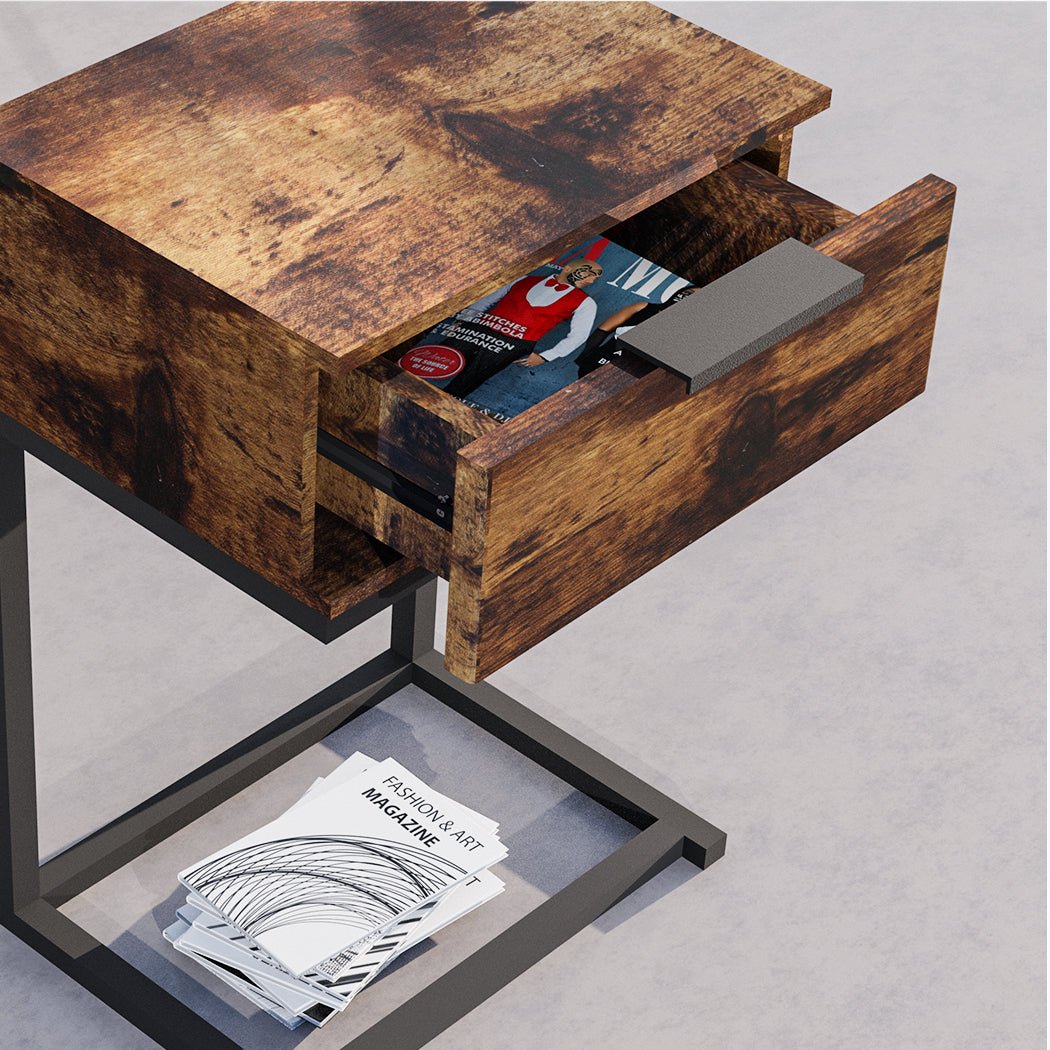 Bedside Tables Side End Table - Rivercity House & Home Co. (ABN 18 642 972 209) - Affordable Modern Furniture Australia