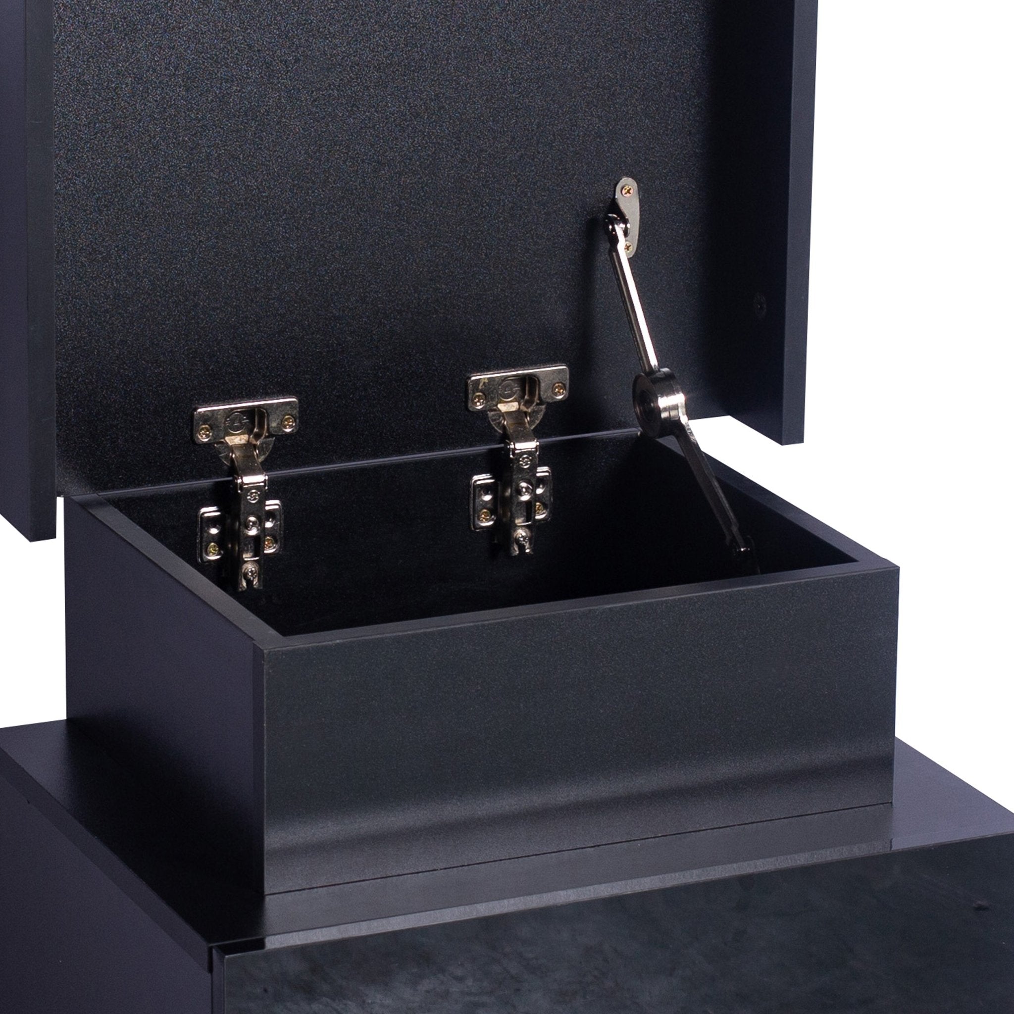 Bedside Tables Side Table 2 Drawers Black - Rivercity House & Home Co. (ABN 18 642 972 209) - Affordable Modern Furniture Australia
