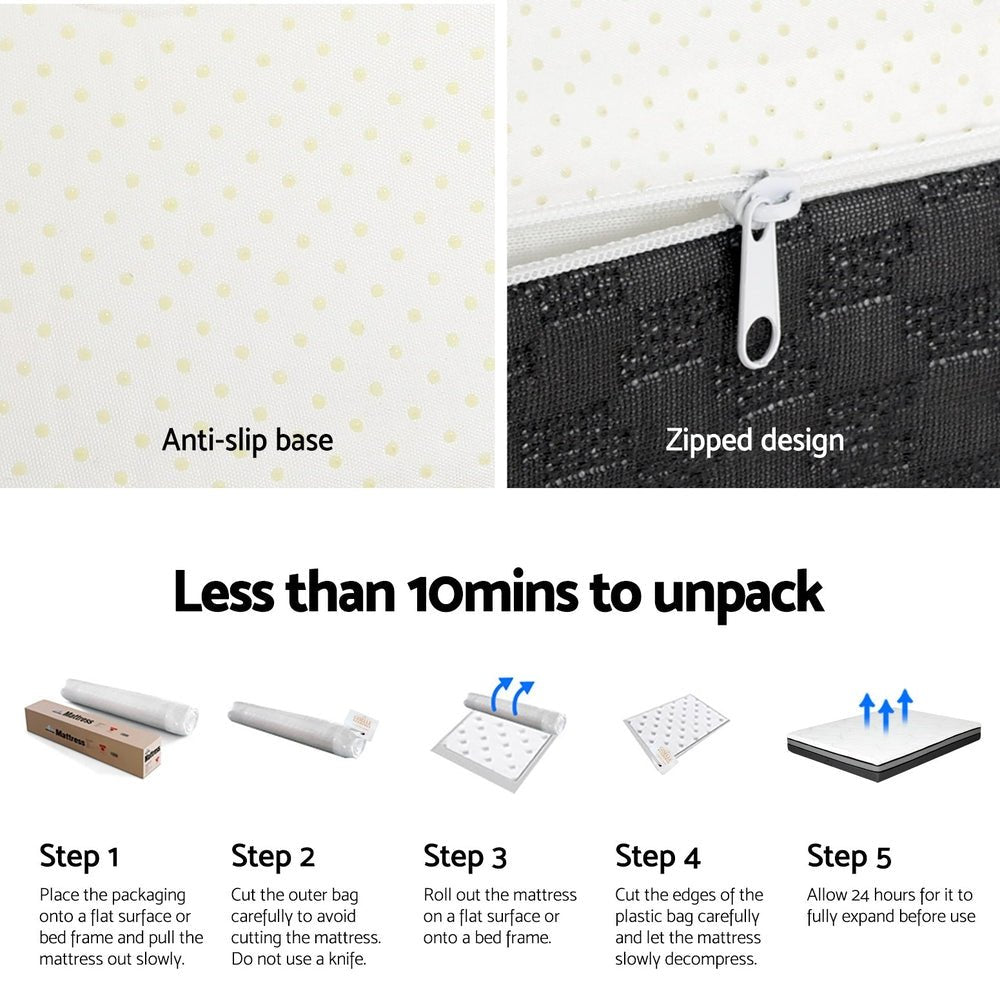 Belle Cool Gel Memory Foam Queen Mattress 25cm Thick - Double - Furniture > Mattresses - Rivercity House & Home Co. (ABN 18 642 972 209) - Affordable Modern Furniture Australia