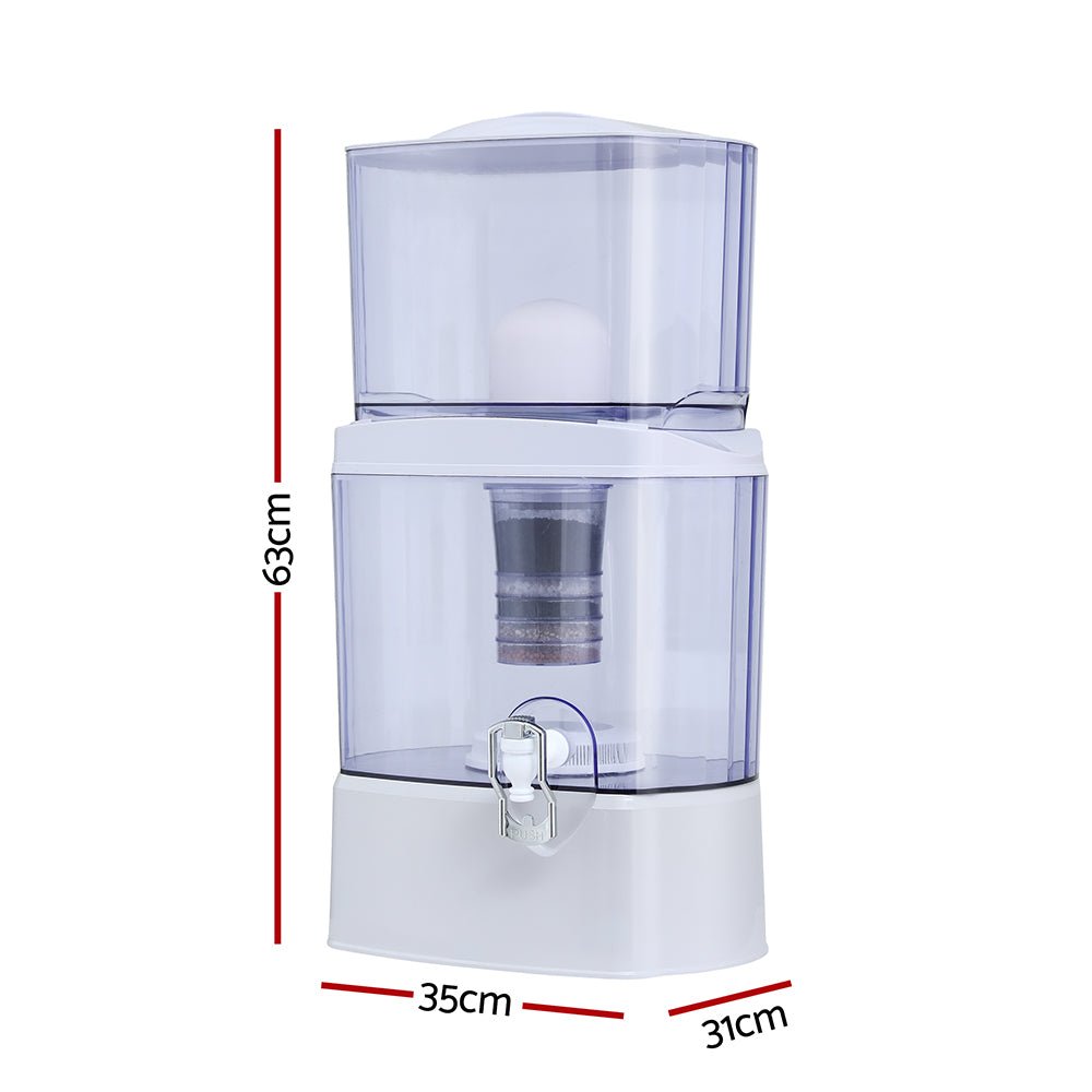 Benchtop Water Filter 24L Gravity Multi - Stage BPA - Free Home Camping - Tools > Industrial Tools > Water Filtration Accessories - Rivercity House & Home Co. (ABN 18 642 972 209) - Affordable Modern Furniture Australia
