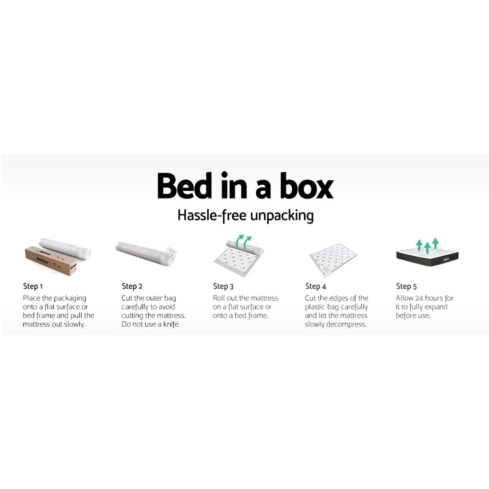 Beryl Series Green Tea Infused Mattress 25cm Thick - Double - Furniture > Mattresses - Rivercity House & Home Co. (ABN 18 642 972 209) - Affordable Modern Furniture Australia