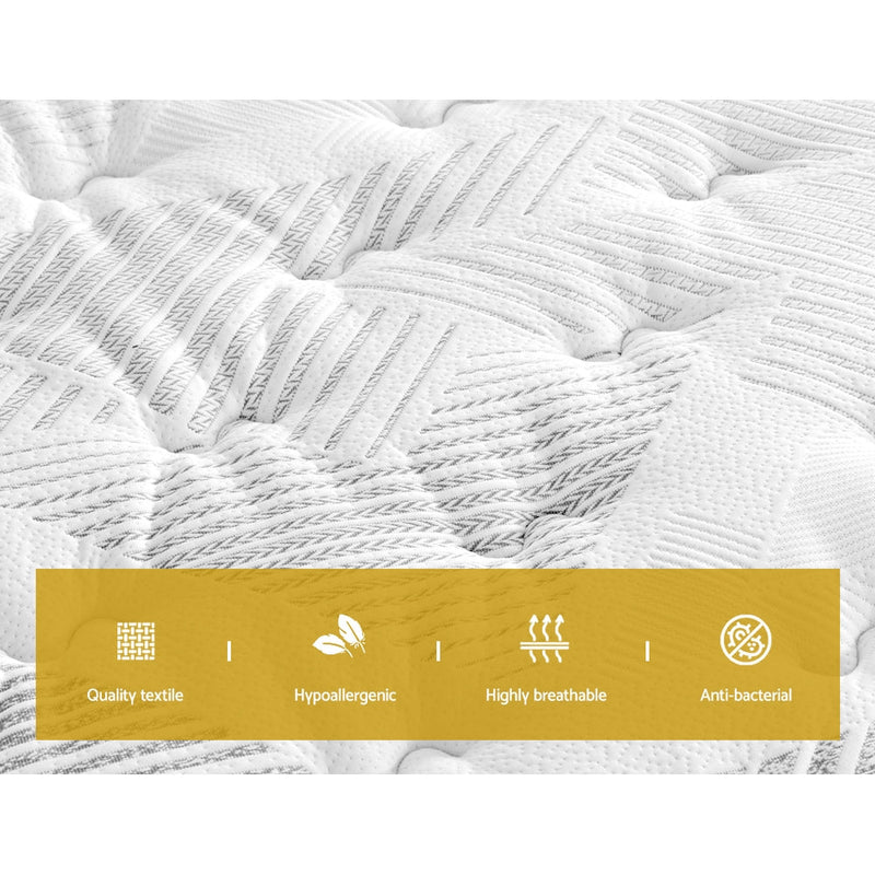 Beryl Series Green Tea Infused Mattress 25cm Thick - Single - Furniture > Mattresses - Rivercity House & Home Co. (ABN 18 642 972 209) - Affordable Modern Furniture Australia