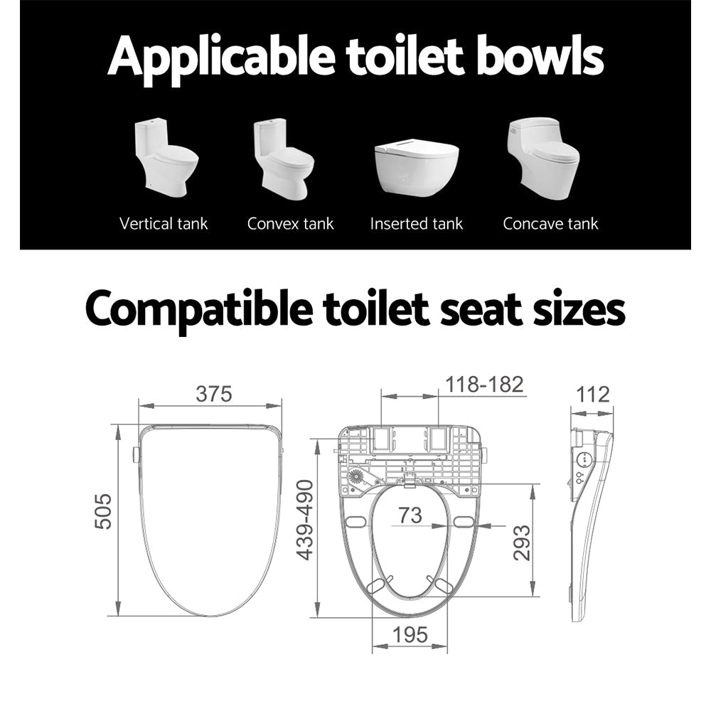 Bidet Electric Toilet Seat Cover Remote Control - Home & Garden > Bathroom Accessories > Toilet & Bidet Accessories - Rivercity House & Home Co. (ABN 18 642 972 209) - Affordable Modern Furniture Australia