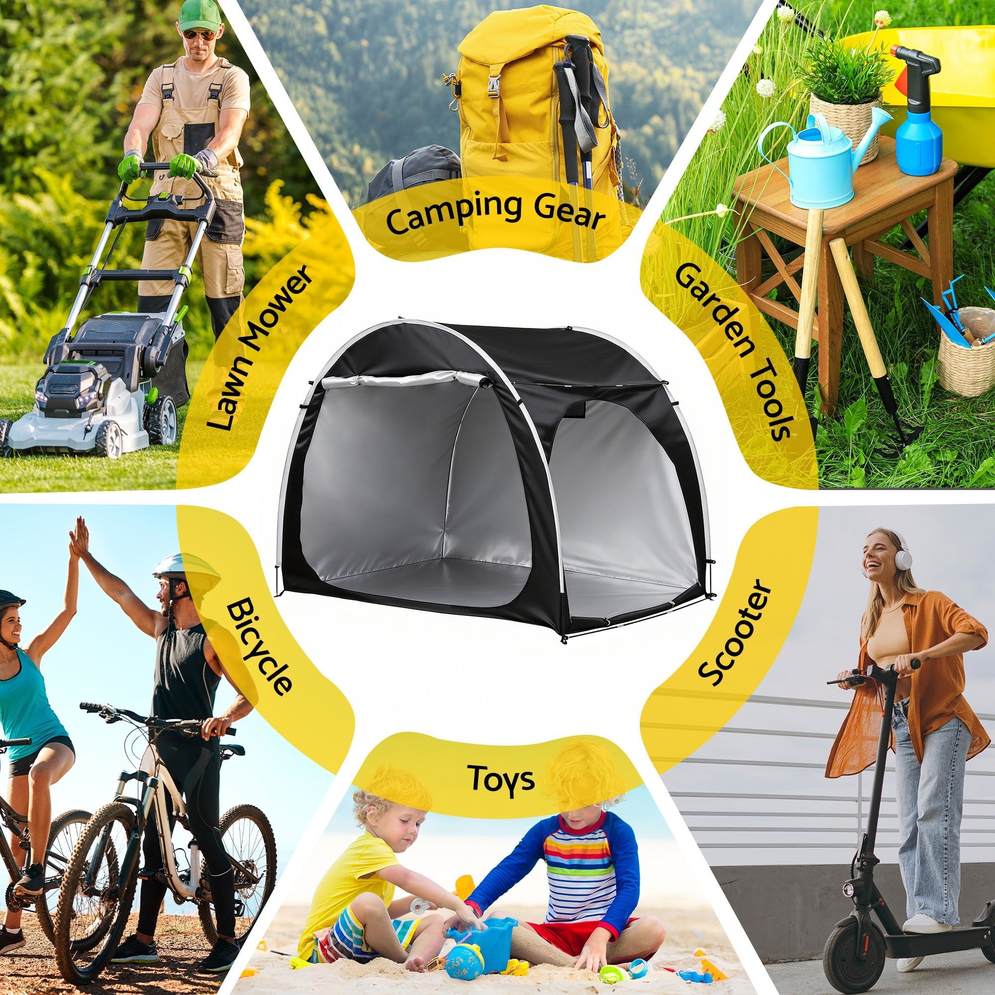 Bike Storage Tent Outdoor Waterproof UV Resistant Shelter w/ Ventilation - Home & Garden > Travel > Duffel Bags - Rivercity House & Home Co. (ABN 18 642 972 209) - Affordable Modern Furniture Australia