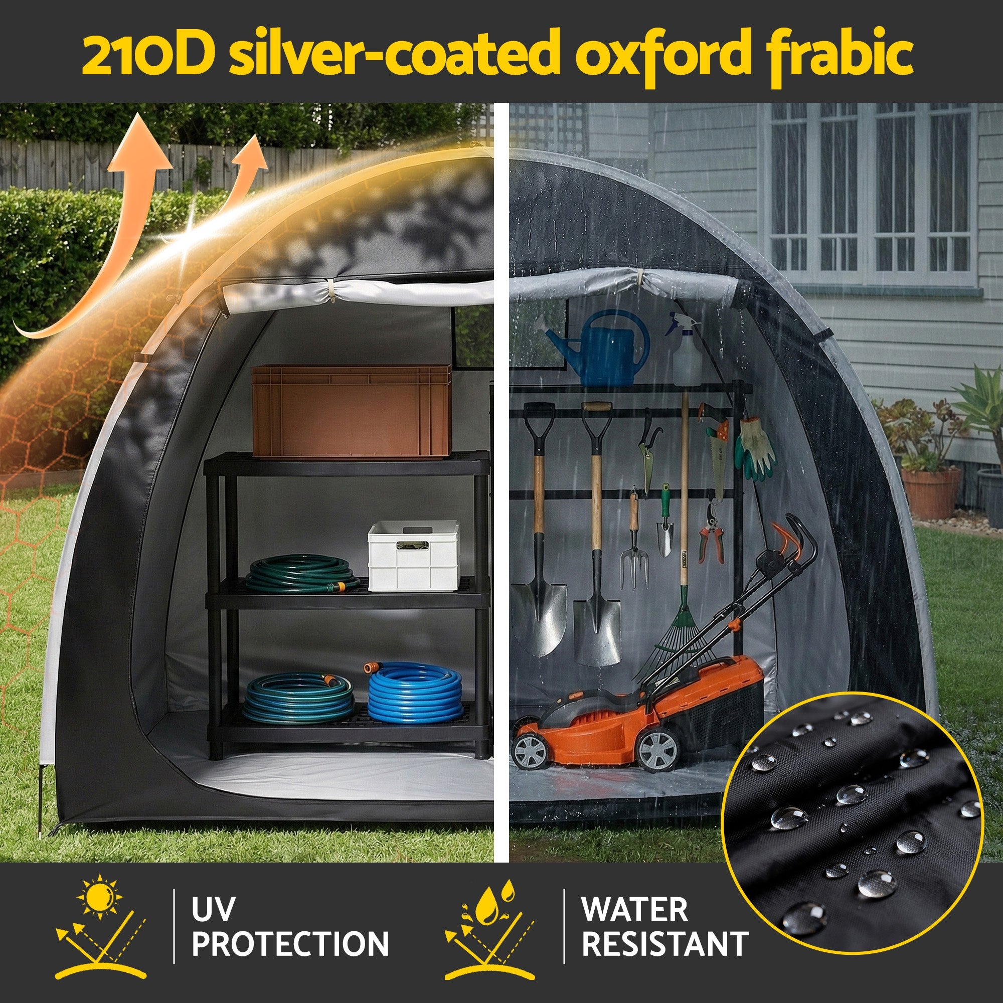 Bike Storage Tent Outdoor Waterproof UV Resistant Shelter w/ Ventilation - Home & Garden > Travel > Duffel Bags - Rivercity House & Home Co. (ABN 18 642 972 209) - Affordable Modern Furniture Australia
