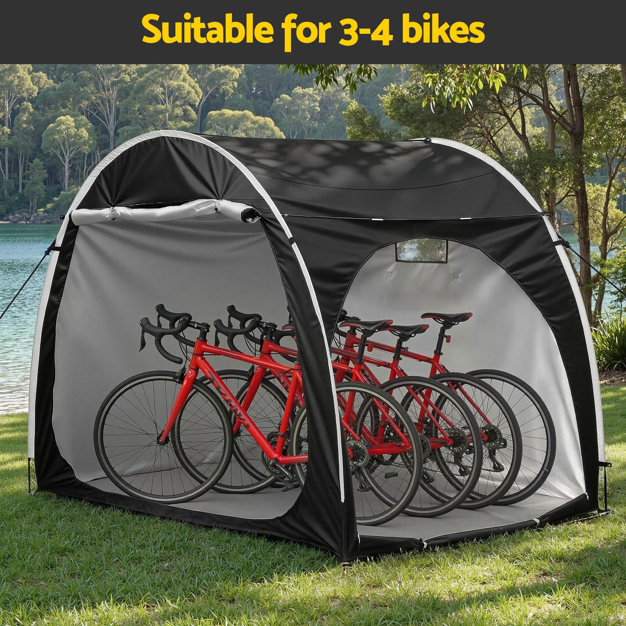 Bike Storage Tent Outdoor Waterproof UV Resistant Shelter w/ Ventilation - Home & Garden > Travel > Duffel Bags - Rivercity House & Home Co. (ABN 18 642 972 209) - Affordable Modern Furniture Australia