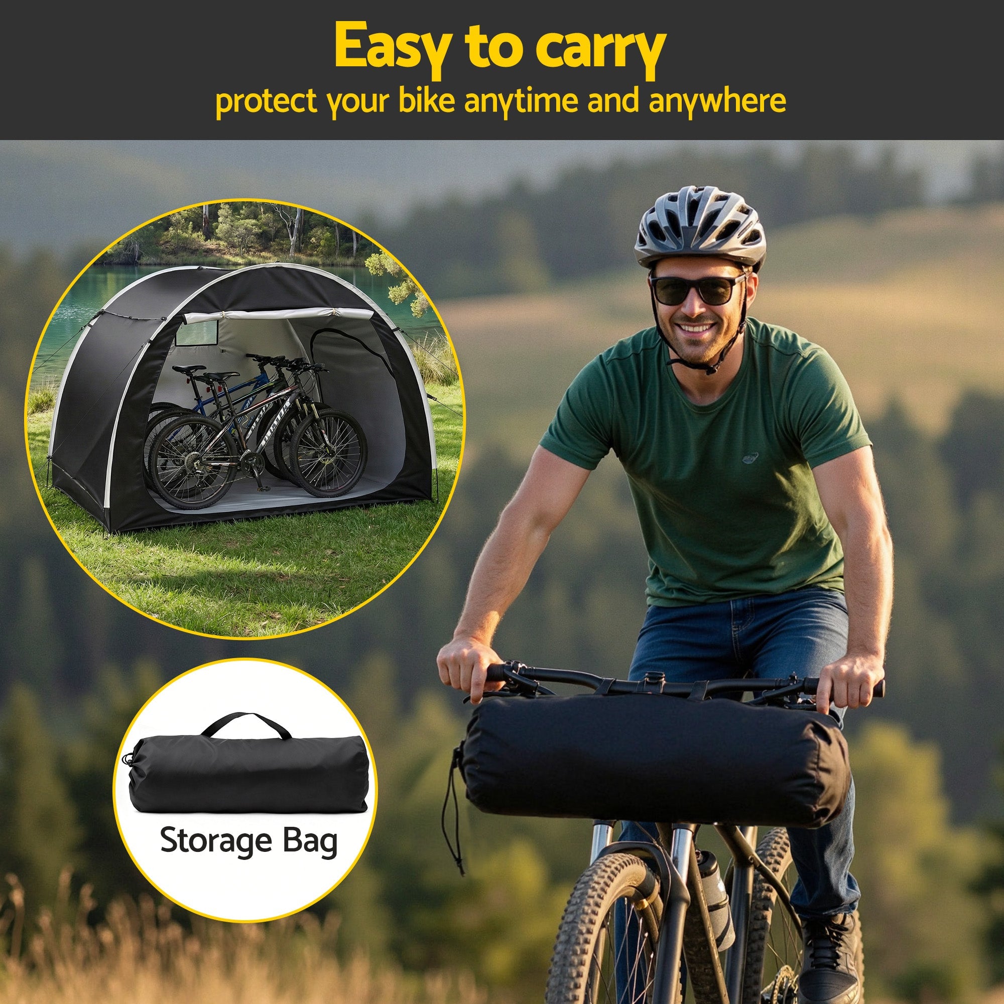 Bike Storage Tent Outdoor Waterproof UV Resistant Shelter w/ Ventilation - Home & Garden > Travel > Duffel Bags - Rivercity House & Home Co. (ABN 18 642 972 209) - Affordable Modern Furniture Australia