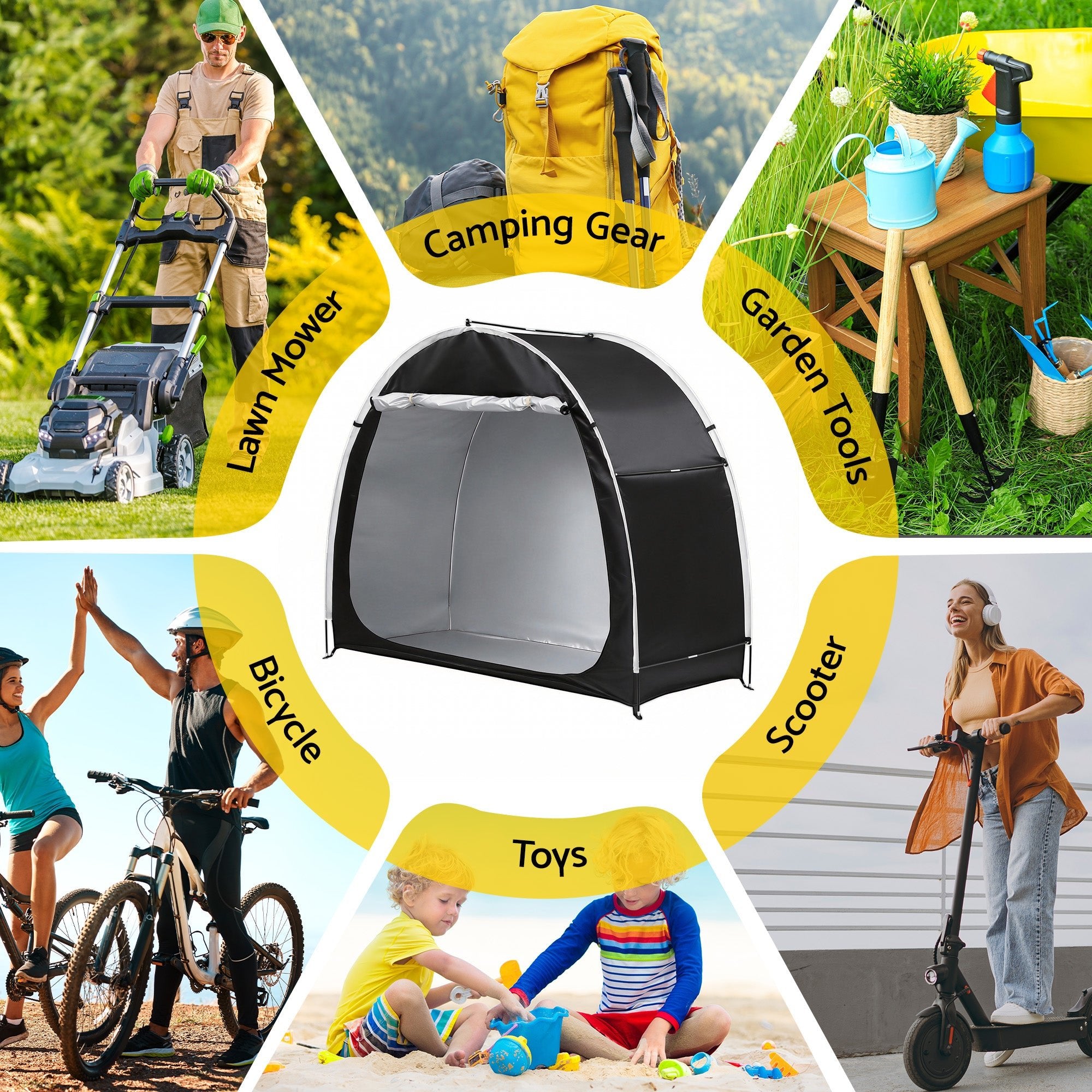 Bike Storage Tent Waterproof Outdoor UV Protection Shelter w/ Large Space - Home & Garden > Travel > Duffel Bags - Rivercity House & Home Co. (ABN 18 642 972 209) - Affordable Modern Furniture Australia