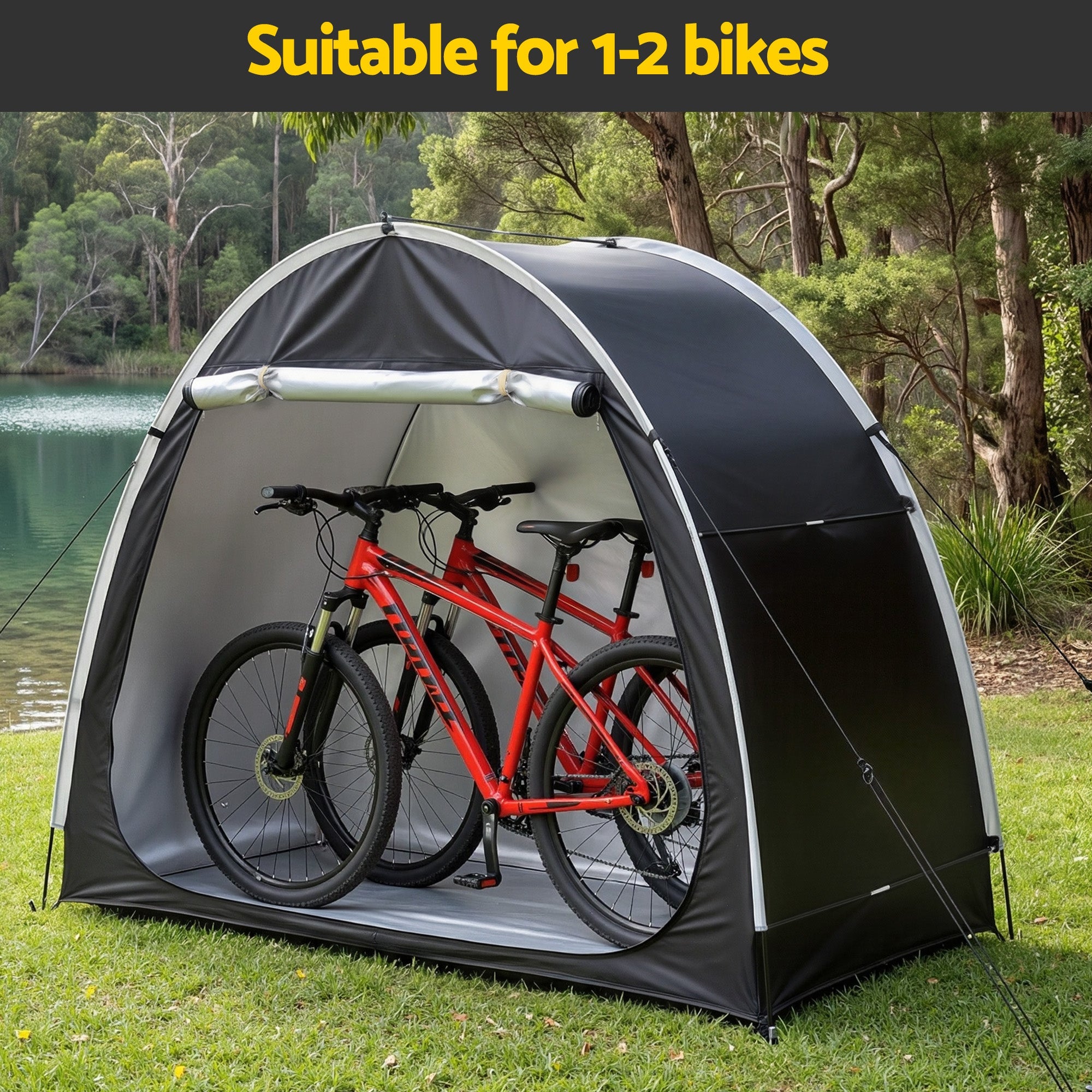 Bike Storage Tent Waterproof Outdoor UV Protection Shelter w/ Large Space - Home & Garden > Travel > Duffel Bags - Rivercity House & Home Co. (ABN 18 642 972 209) - Affordable Modern Furniture Australia